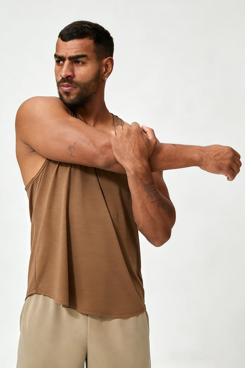 Men's Summer Skin-Friendly Breathable Racerback Tank Top