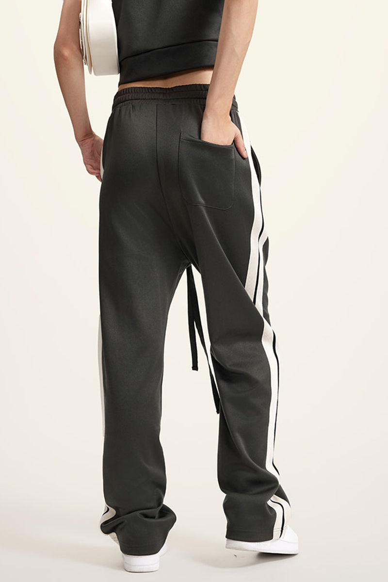Sports Pants with Side Stripes - Elastic Joggers for Training & Casual