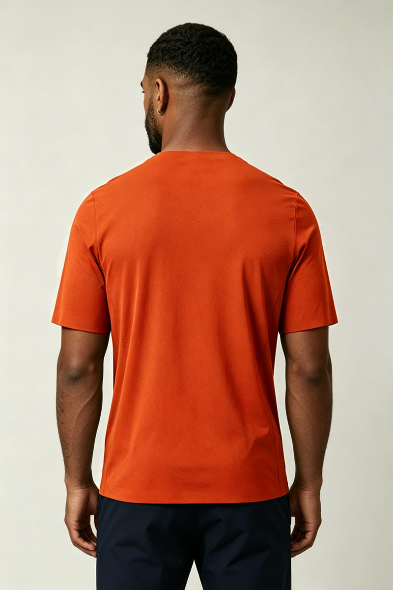 Men's Summer Color Block Seamless Cooling Quick-Dry T-shirt