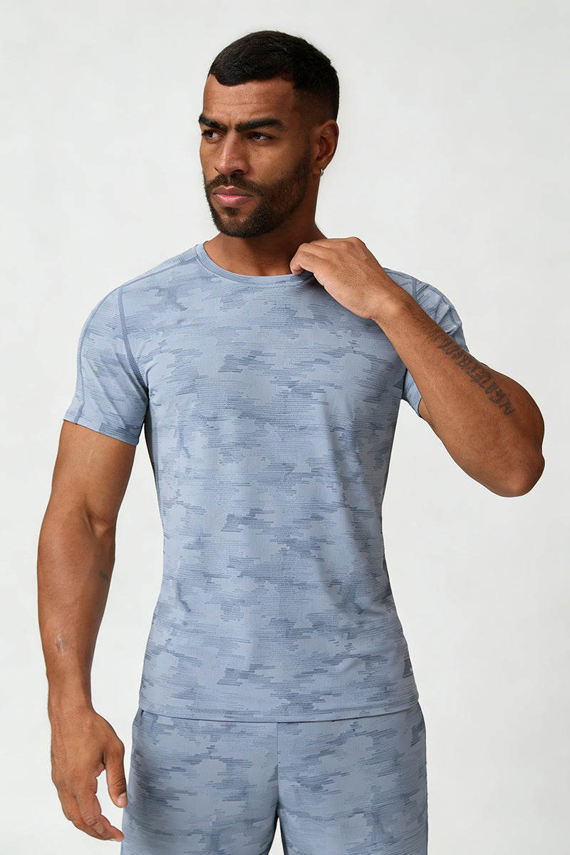 Men's Summer Cooling Lightweight Round Neck Sport T-shirt