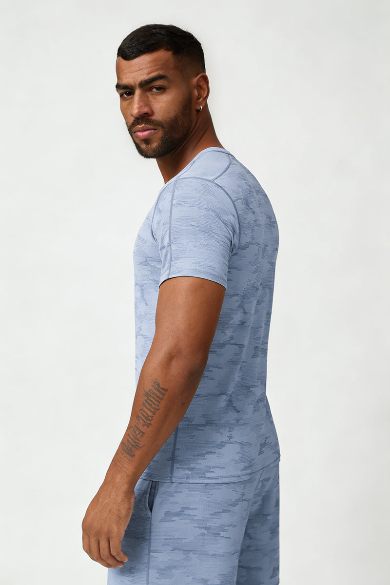 Men's Summer Cooling Lightweight Round Neck Sport T-shirt