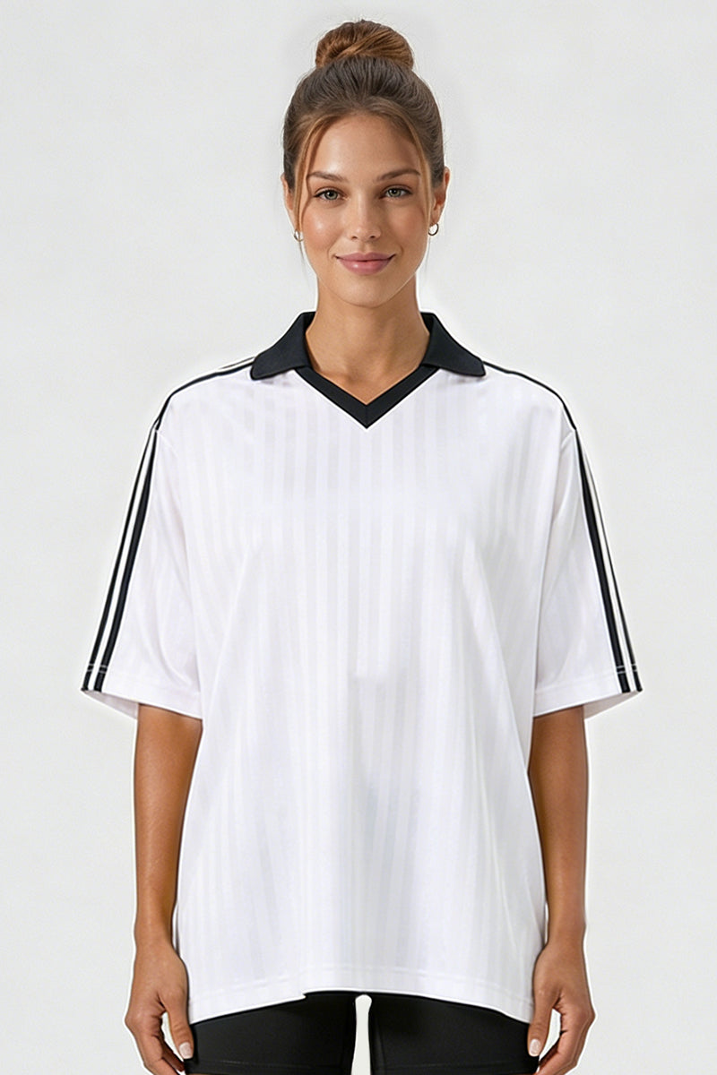 Unisex 165G lightweight retro V-neck sports jersey T-shirt
