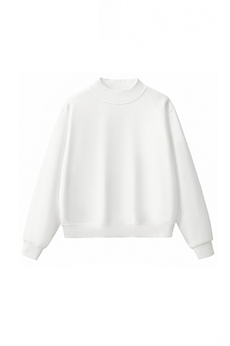 Unisex Cozy Fleece Mock Neck Sweatshirt