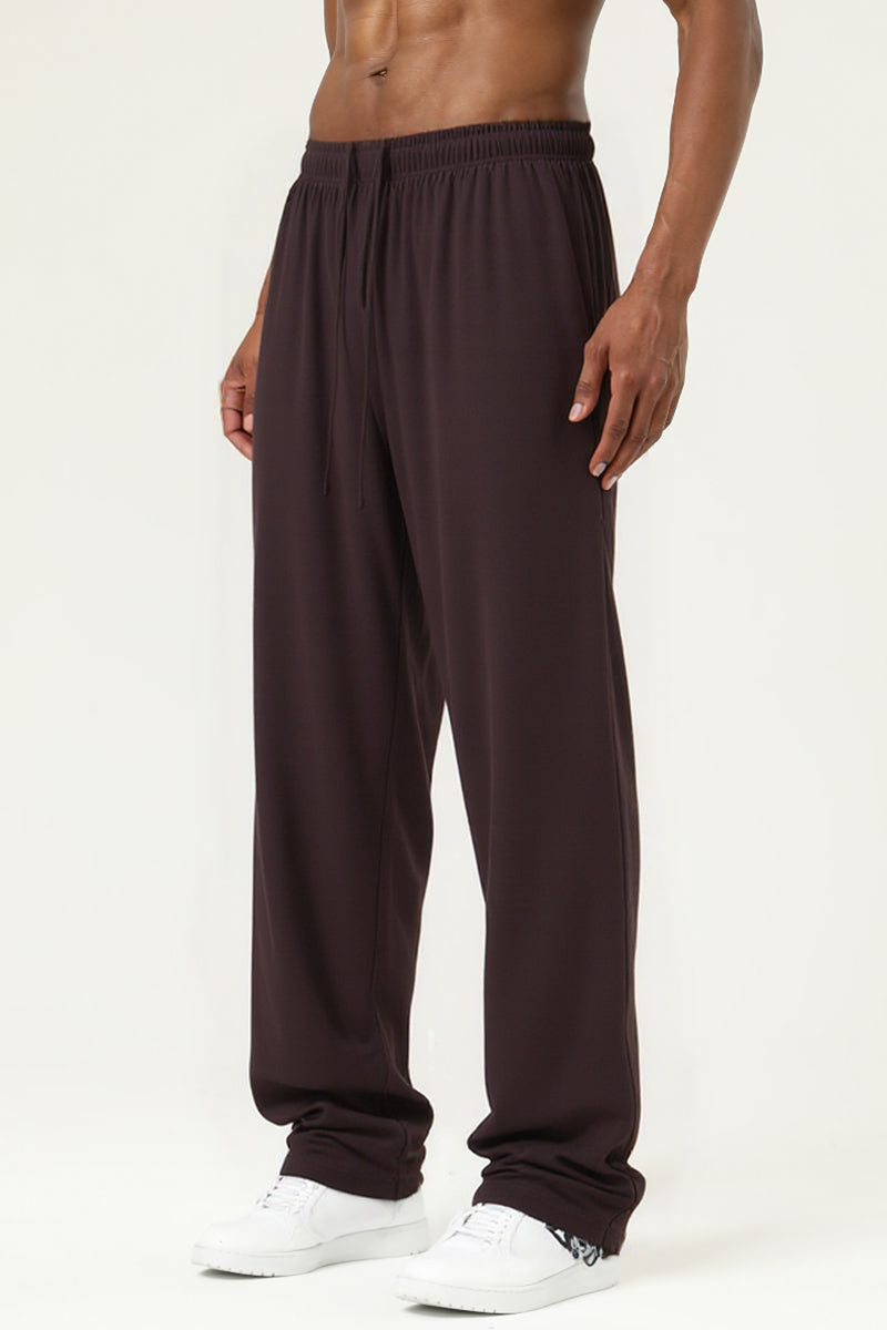 Men's Streetwear High-Stretch Straight-Leg Pants