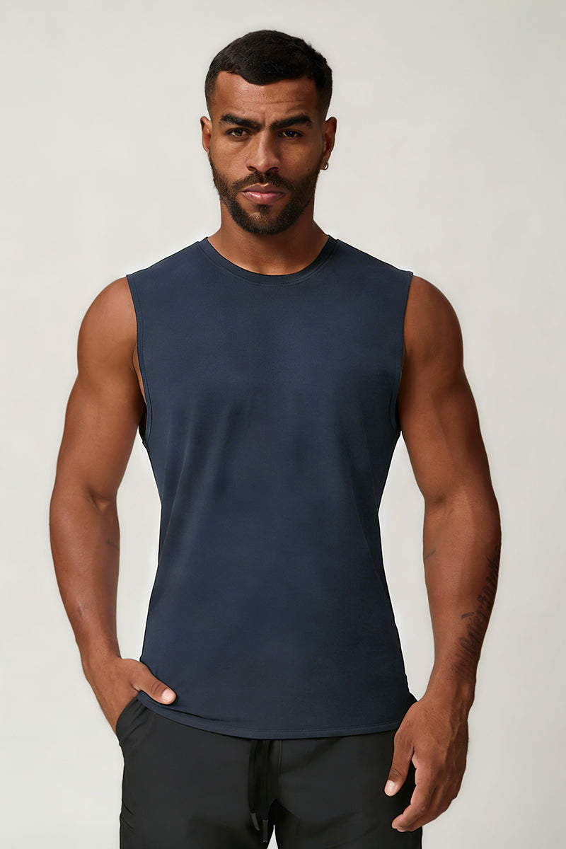 Men's Summer Cool Breathable Wide Strap Sleeveless Tank Top