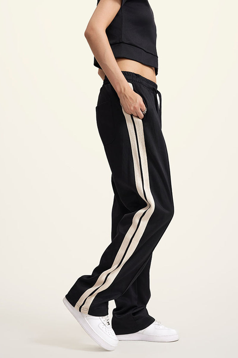 Sports Pants with Side Stripes - Elastic Joggers for Training & Casual