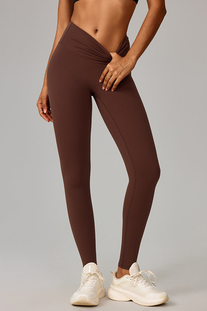 Women High-Waist Quick-Dry Pleated Buttocks Lift Leggings