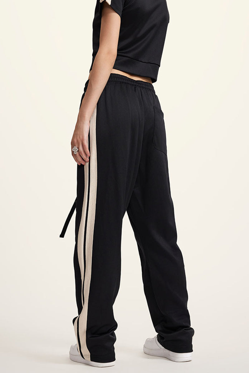 Sports Pants with Side Stripes - Elastic Joggers for Training & Casual