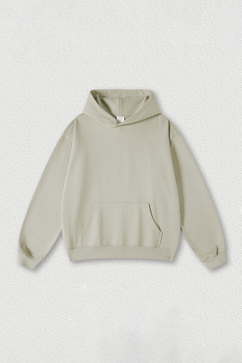 Solid color hoodie terry sweatshirt