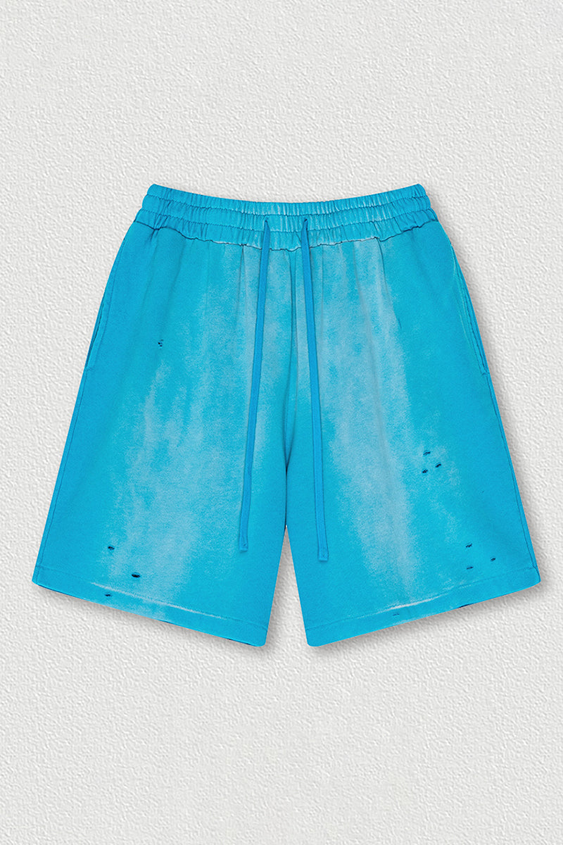 Distressed Athletic Shorts - Unisex Loose Fit Ripped Casual Shorts