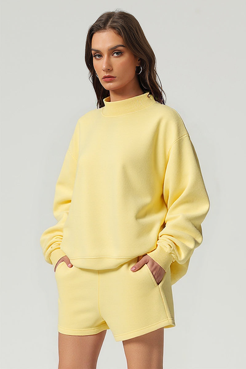 Unisex Cozy Fleece Mock Neck Sweatshirt