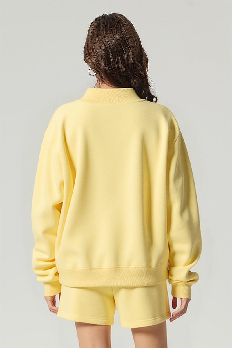 Unisex Cozy Fleece Mock Neck Sweatshirt