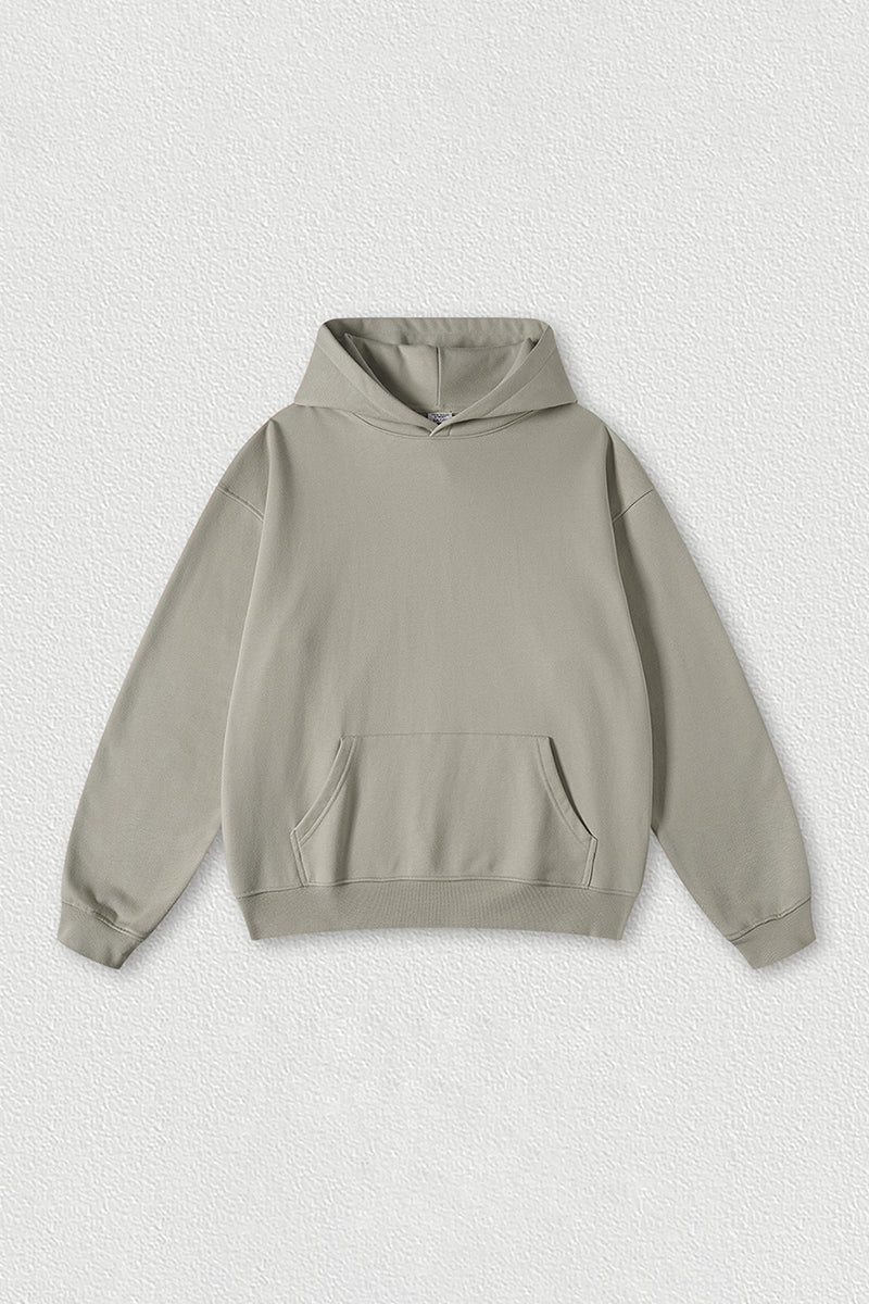 Solid color hoodie terry sweatshirt