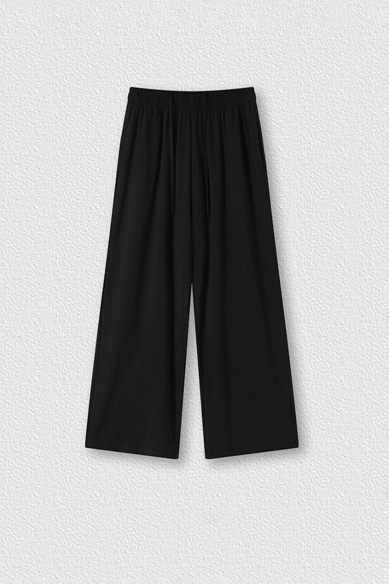 Men's Streetwear High-Stretch Straight-Leg Pants