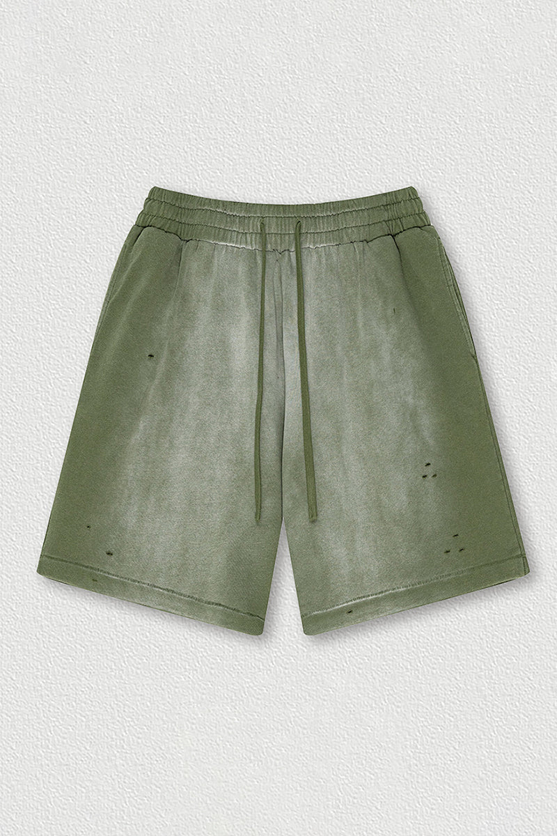 Distressed Athletic Shorts - Unisex Loose Fit Ripped Casual Shorts