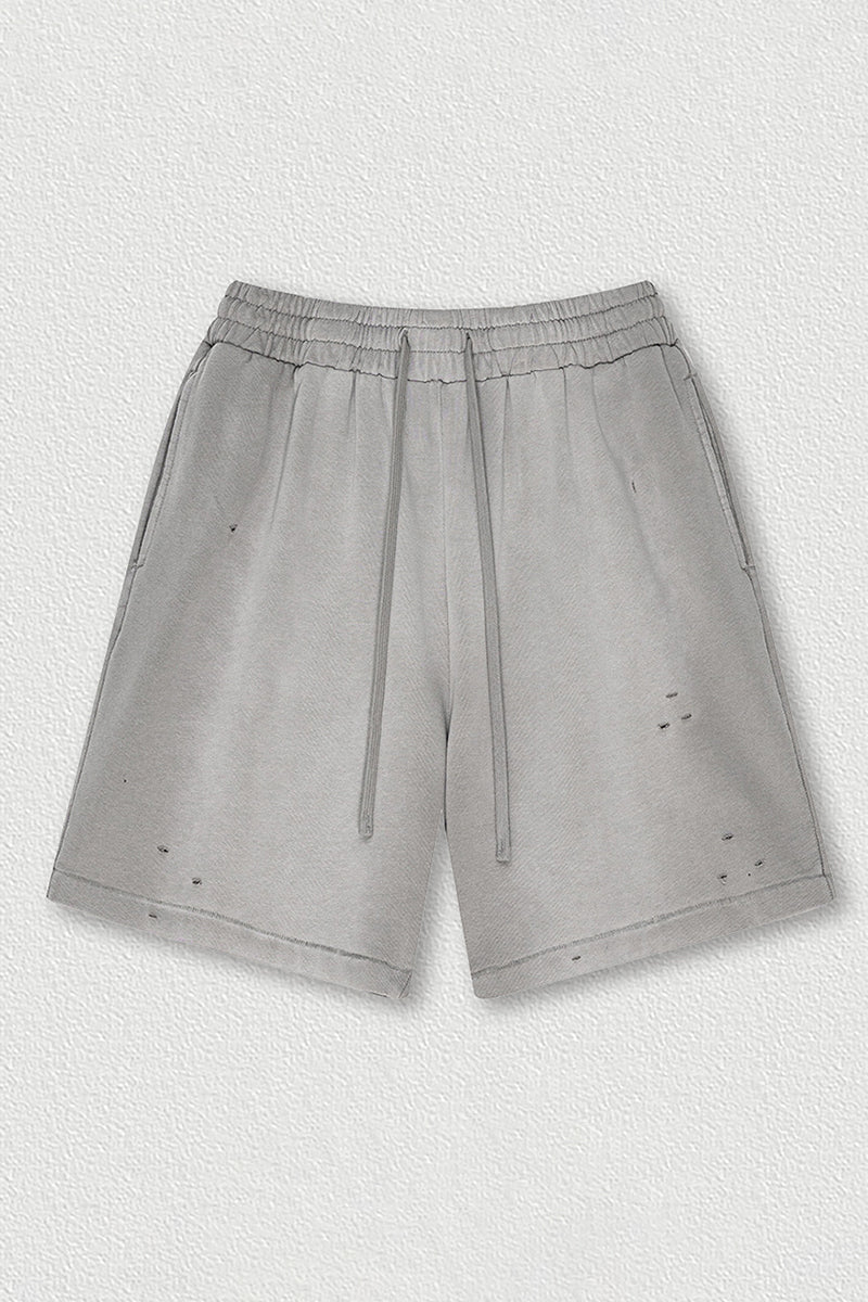 Distressed Athletic Shorts - Unisex Loose Fit Ripped Casual Shorts