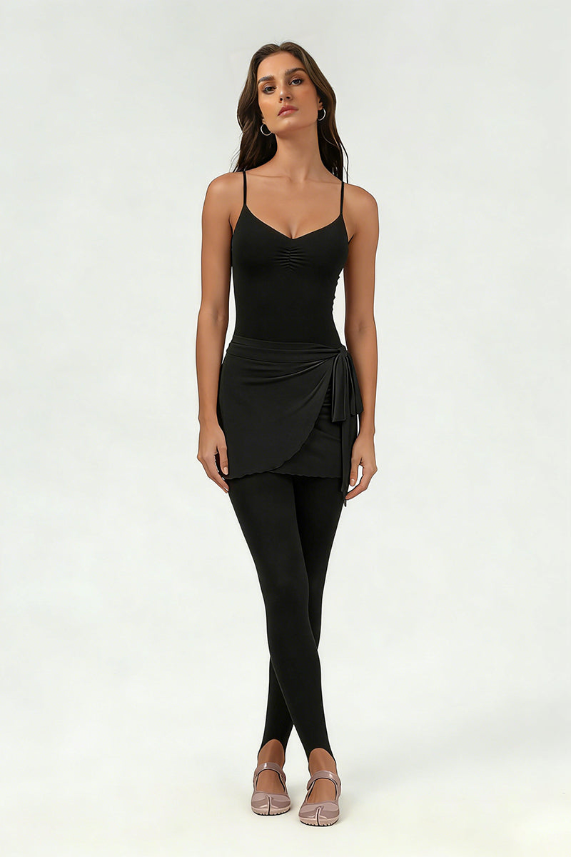 Women's ballet halter skirt leggings 3 piece set