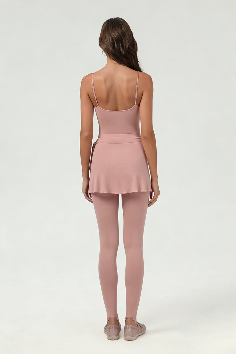 Women's ballet halter skirt leggings 3 piece set