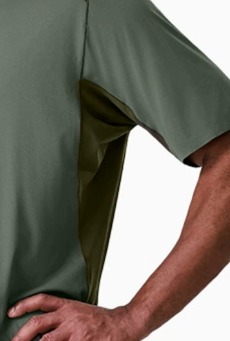 Men's Summer Color Block Seamless Cooling Quick-Dry T-shirt