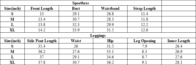 Women's Color Block Sets:U-Neck Bra & High Waist Leggings
