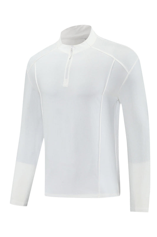 Men Half-Zip Quick-Dry Running Training Long Sleeve Top